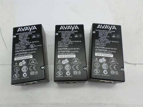 LOT OF 3 AVAYA 1151B1 Power Supply Adapters PoE Injector VoIP Phone Adapter