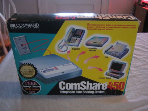COMSHARE 450 COMMAND COMMUNICATIONS TELEPHONE LINE SHARING DEVICE NEW IN BOX