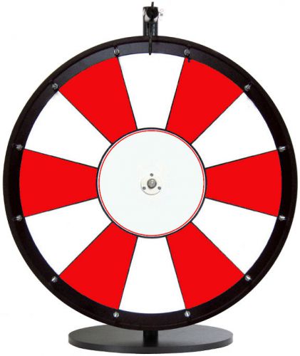 24 Inch Portable Trade Show Promotion Red and White Dry Erase Prize Wheel