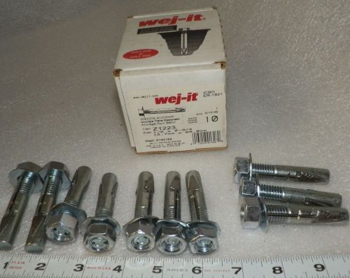 1/2&#034; -13  x 2-3/4&#034; Fully Thred Bolt wedge Anchors QTY: 10 Wej It Z1223 (OFf2D))