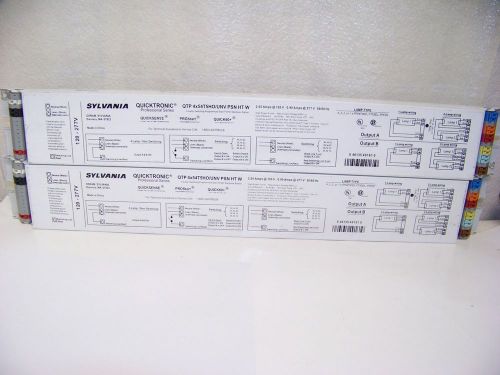 Sylvania quicktronic 49161 (4) lamp fluorescent ballast qtp4x54t5ho/unv ( 2 pcs) for sale