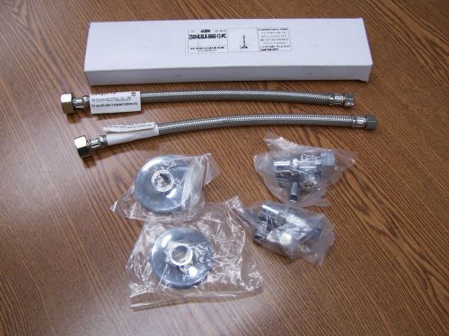 Zurn z8804lrlk-8860-12-pc angle stops w/ 12&#034; ss hoses loose key chrome for sale
