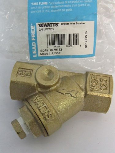 Watts lf777si, 3/4&#034; npt lead free, bronze wye strainer for sale