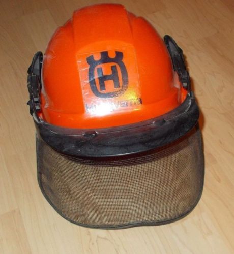 Husquvarna construction helmet with ear / noise protectors and &lt;esj metal front for sale