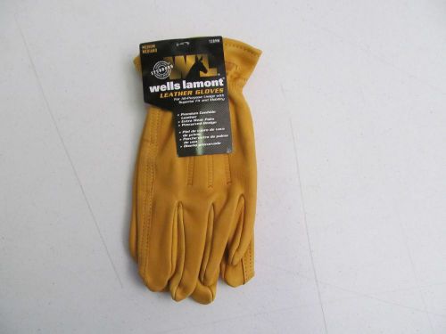 NEW * WELLS LAMONT Premium Leather Cowhide Work Gloves ALL PURPOSE Size Medium#1