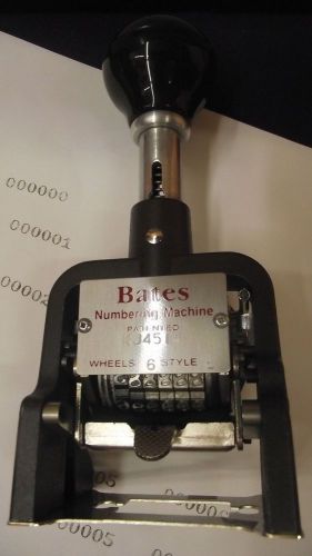 Vintage BATES Numbering Machine Style E Mechanical Industrial Stamper