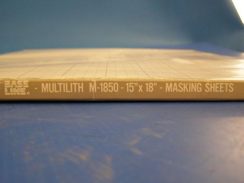 New old stock basline multilith m-1850 15&#034;x18&#034; masking sheets 100 per box for sale