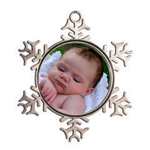 Pewter Snowflake Photo Ornament Blanks Case of 12 - Sublimation or Photo Decal