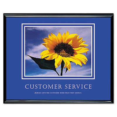 ?Customer Service? Framed Motivational Print, 30 x 24