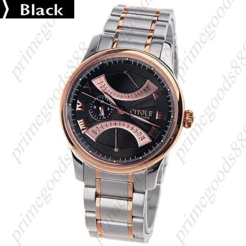 Sapphire crystal glass stainless steel quartz wrist silver gold golden black for sale