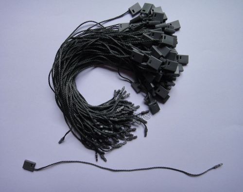 1 bag light gray Hang Tag String Plastic Snap Lock Pin Loop Fastener Hook Ties