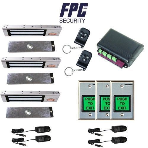 FPC-5010 3 door Access Control outswinging door 300lbs Electromagnetic lock kit