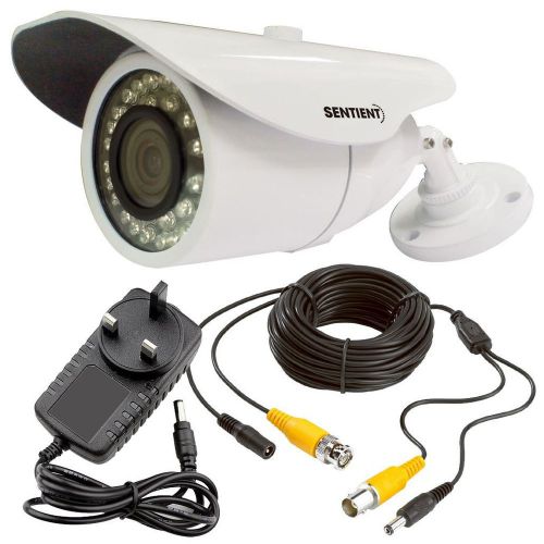 Sentient n49nc 600tvl varifocal cctv bullet camera night vision complete pack for sale