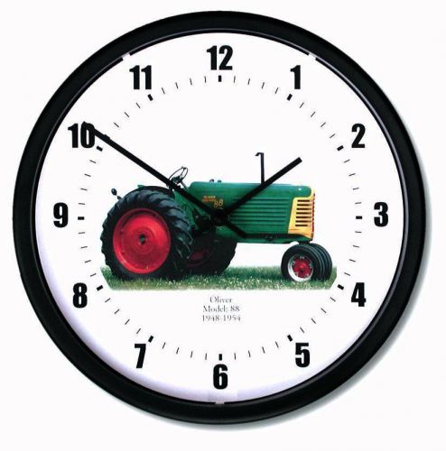 New Oliver Tractor Wall Clock 10&#034; Round 1948 - 1954 Vintage Model 88 Vehicle