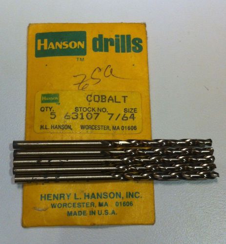 Hanson DRILL 7/64 COBALT 63107