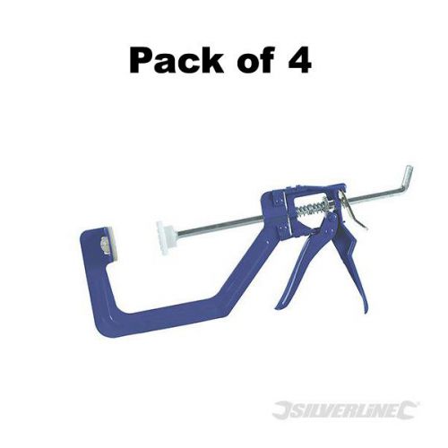 Pack of 4 One-Handed Clamp with 150mm Jaw Opening Capacity DIY Tools