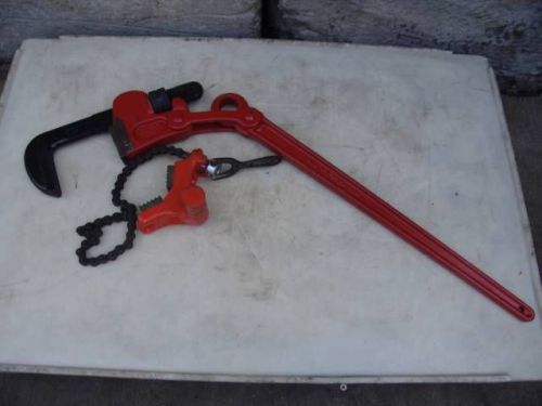 RIDGID SUPER SIX COMPOUND LEVERAGE PIPE WRENCH GOOD USED CONDITION #2
