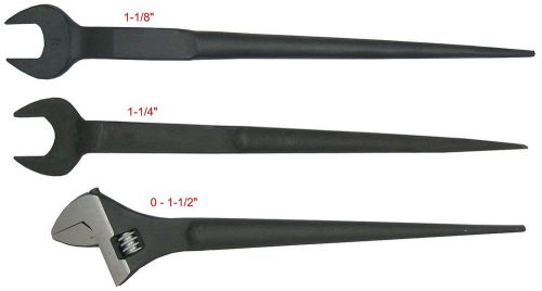 16&#034; ADJUSTABLE SPUD WRENCH &amp; 2-PC IRON WORKER SPUD WRENCH PRO.