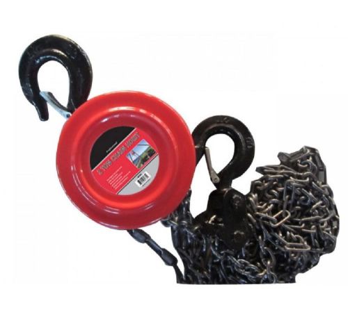 Chain hoist block and tackle 2 ton 4000lb winch capacity engine lift puller fall for sale