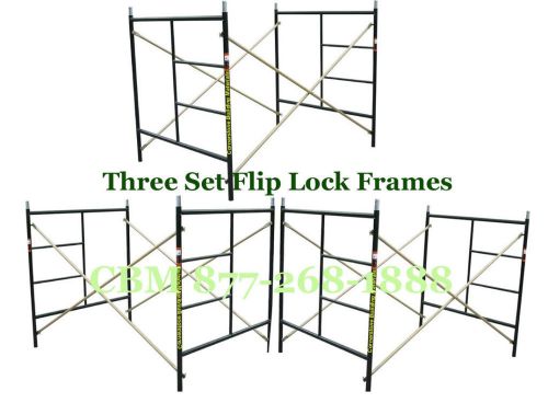 Brand new 3 set of flip lock 5&#039;x5&#039;1&#034; x 7&#039; masonry scaffolding box frames cbm1290 for sale
