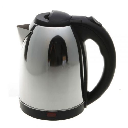 Silver &amp; Black Stainless Steel Rapid Electric Kettle