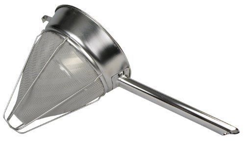 Winco Stainless Steel Reinforced Bouillon Strainer, 8 inch