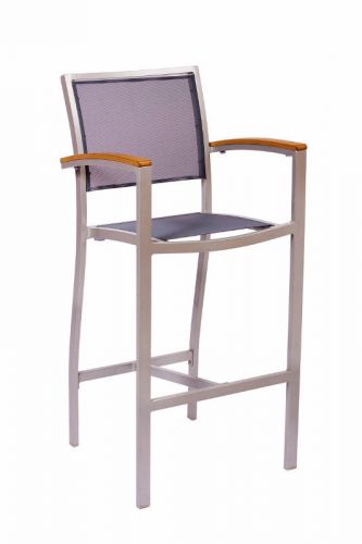 New Delray Commercial Outdoor Restaurant Bar Stool with Arms