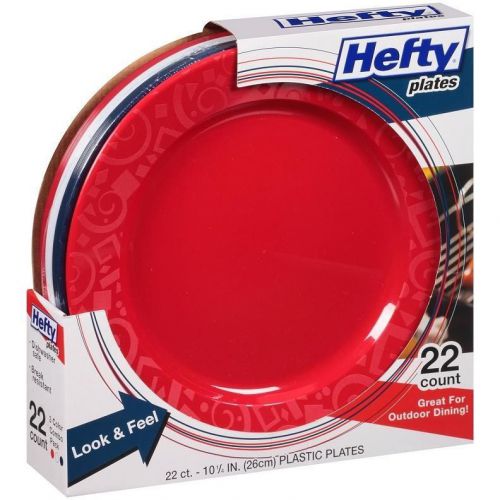 Hefty Summer Fun Plates Red, White, &amp; Blue - 10.25&#034; - 22 ct.