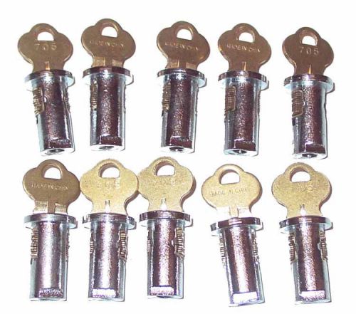 Lot of 10 Oak And Northwestern Gumball Vendor Lock NC705 Key