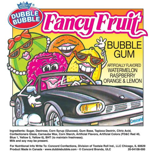 850 fancy fruit shape dubble bubble gumballs candy gum ball 24mm vending double for sale