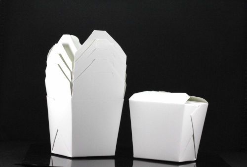 10x, 8oz Chinese Take Out / To Go Boxes, Microwavable, Party Gift Boxes, White