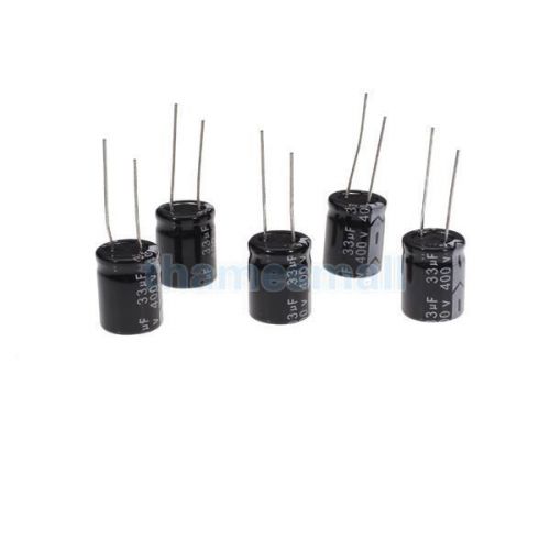 20pcs aluminum radial lead electrolytic capacitor 33uf 400v #05077 for sale