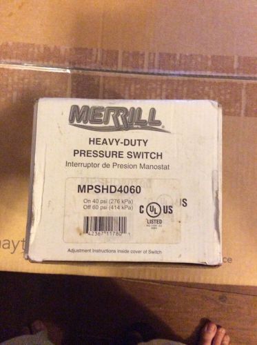 Merrill heavy duty 80/100 well pump pressure switch for sale