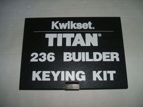 Kwikset titan builder keying kit 236 professional locksmith set for sale