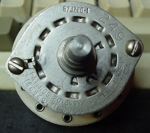 Rotary Switch 57J260-1 NOS DP4T Ceramic Wafer