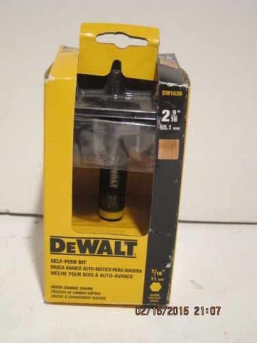 Dewalt dw1639 self-feed bit, 2-9/16&#034;, 7/16&#034; shank, free shipping, new sealed pak for sale