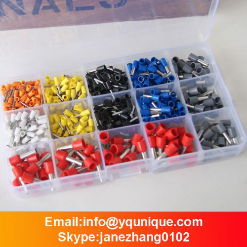 600pc - 0.5mm2 to 6mm2 Cable crimp-Bootlace Ferrule Kit - Cord End Terminal Set