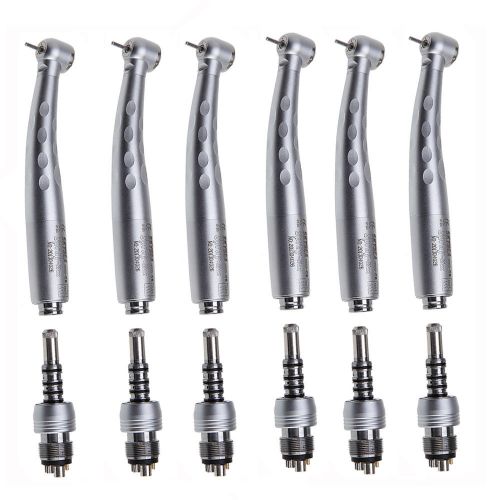 6x dental fiber optic turbine high speed handpiece with quick coupler 6 pin/hole for sale