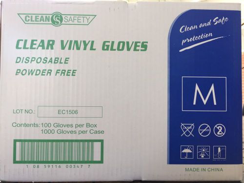 1000 Powder Free Disposable Vinyl Gloves (Latex Free)---MEDIUM