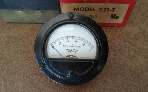 Vintage Triplet#221-T Electronic Voltage Microampres Meter Steampunk DC0-1 NOS