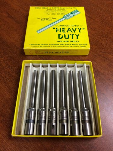 Lawson type 1/4&#034; heavy duty hollow drill bit (box of 6) for sale