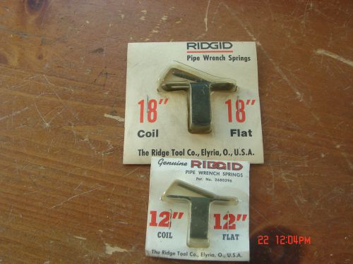 2 New Ridgid 12&#034;  &amp; 18&#034; Pipe Wrench Coil &amp; Flat Spring Kit  Lot