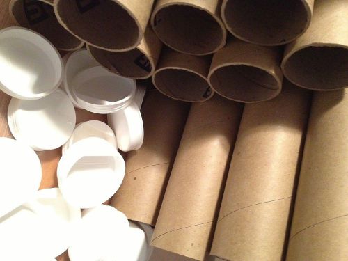 Box of 25 Kraft Cardboard Poster Tubes - 2&#034; x 20&#034; - With End Caps