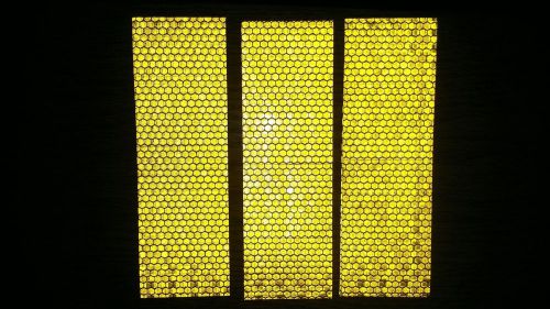 Yellow high intensity Reflective Tape 2&#034;x 6&#034; three (3) peel &amp; stick strips