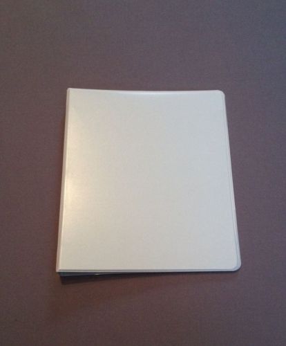 Just Basics 3/4 Inch White Binder Clear Overlay New