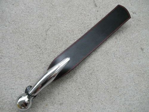 NEW Thick Leather Paddle SLAPPER TAWSE with METAL HANDLE - HORSE TRAINING TOOL
