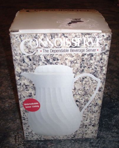 Connoisserve 20oz Hot/Cold Insulated Beverage Server/White Pitcher; Carafe; New