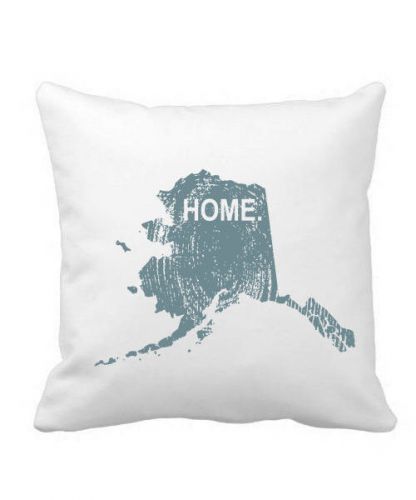 Alaska State Home Throw Pillow