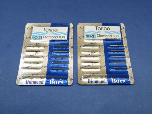 Dental Lab Diamond Burs Conical Trunk S0-21 FG Kit /2 Pack 20 Pcs TORINO Jewelry