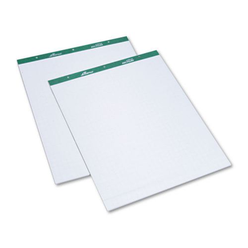 Flip Chart Pads, Quadrille Rule, 27 x 34, White, Two 50-Sheet Pads